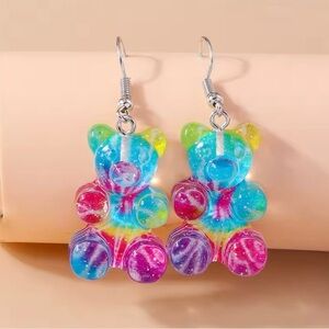 Colorful Gummy Bear Earrings